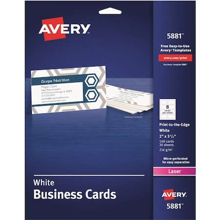 Avery Cards, Business, Lsr, 2X3.5, We AVE5881